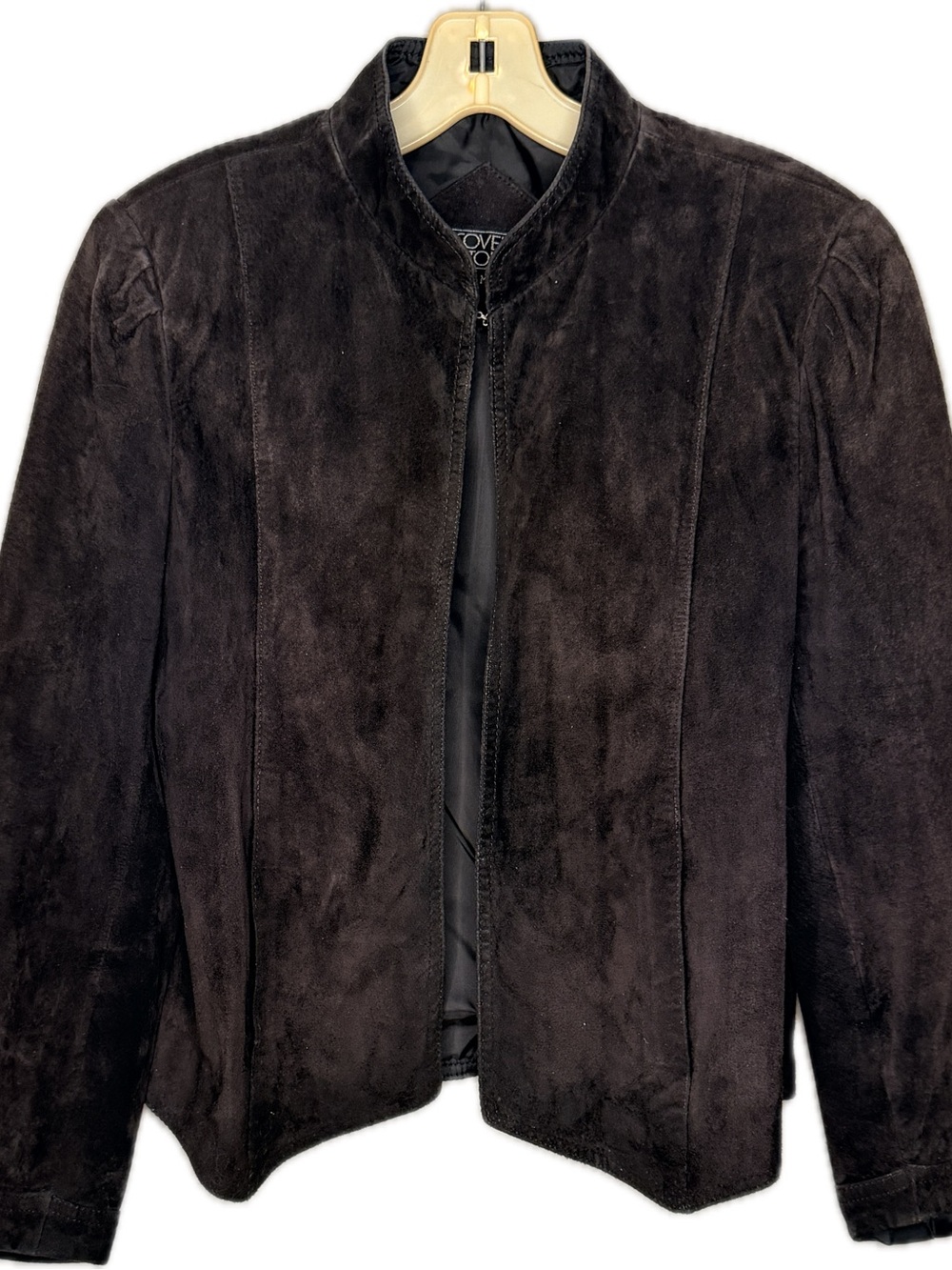 Vintage Cover Story Black Suede Leather Jacket